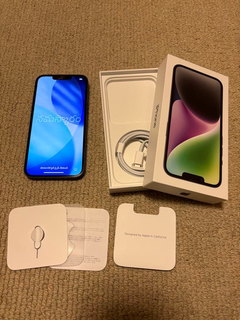 【のんのん】iPhone14 128GB ミッドナイト