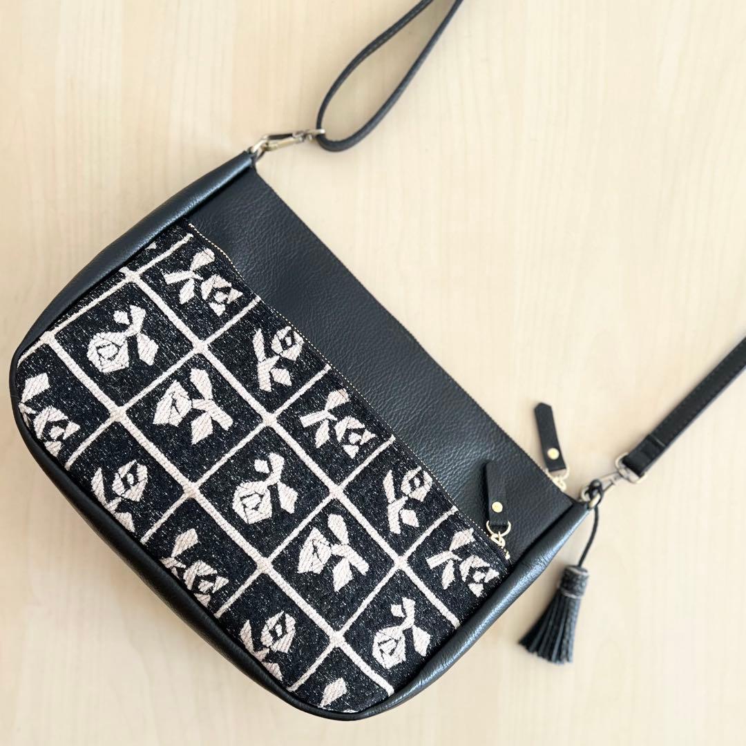 本革&Lulu beigeショルダーバッグ RB601-121