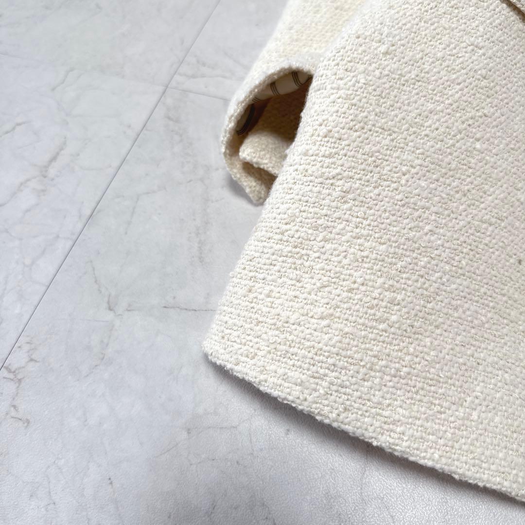 美品☆Spick & Span 3.6万　コットンツィードノーカラージャケット