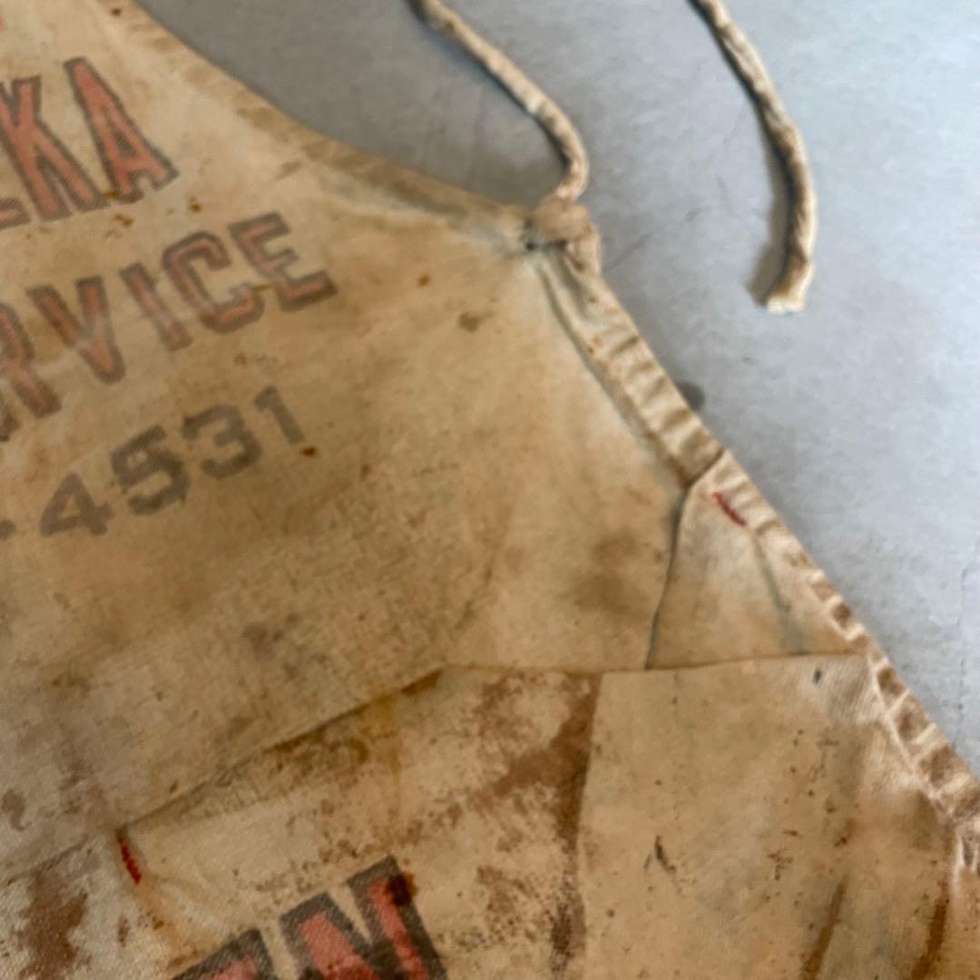 50s〜　染み込み　ワークエプロン　ビンテージ　apron vintage