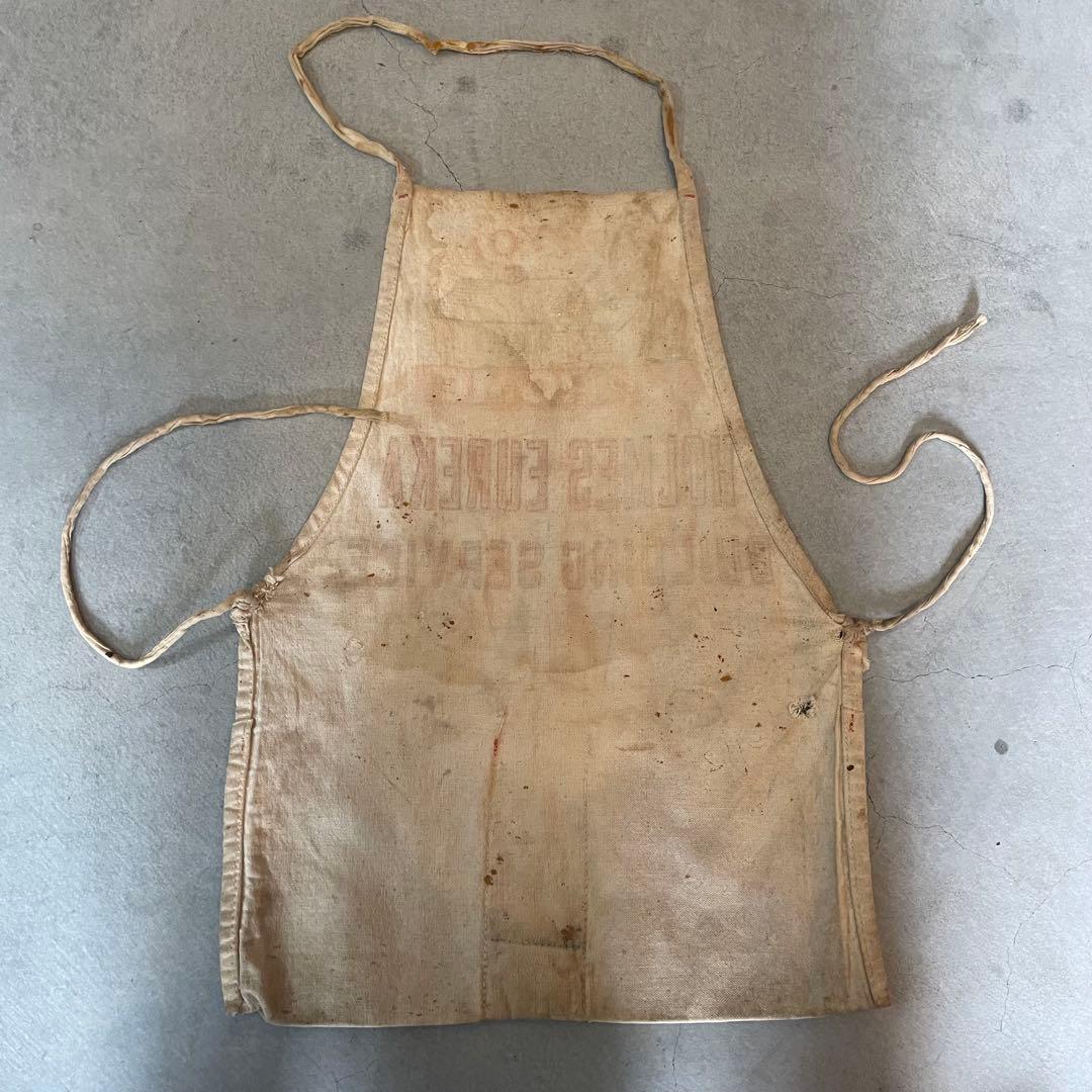 50s〜　染み込み　ワークエプロン　ビンテージ　apron vintage
