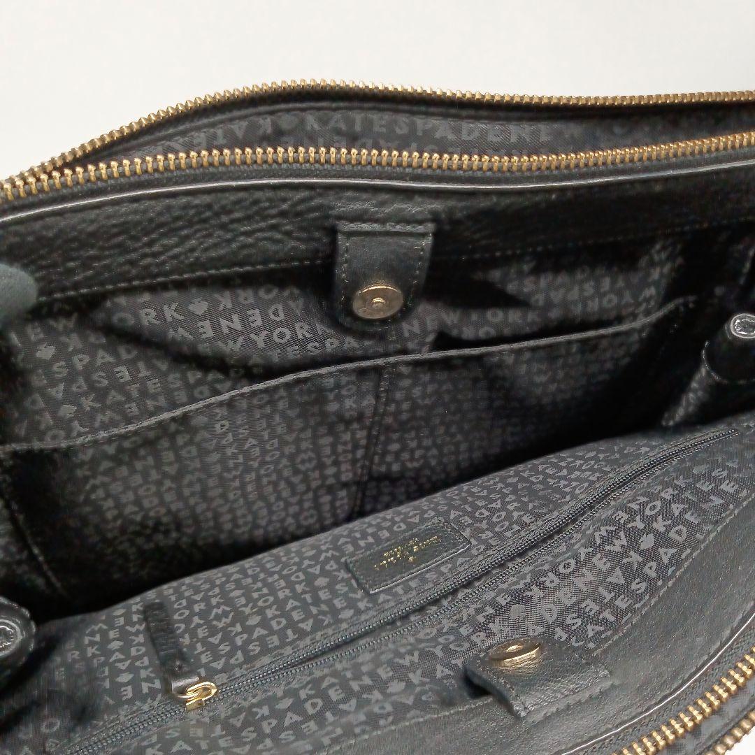 ケイトスペード　ビジネスバッグ　トップバッグ　ハンドバッグ　A4収納可　黒レザー