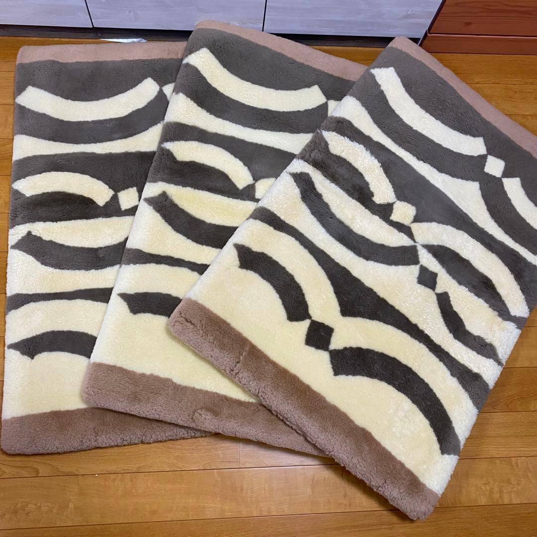 ファートン 丸八真綿 ミニファートン 羊毛 3枚セット 100×66