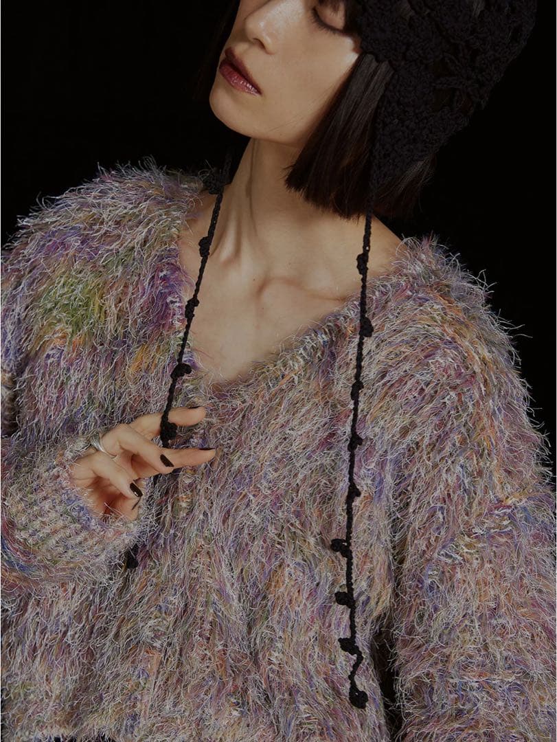 トップス Ameri FUNNY COLOR KNIT CARDIGAN TOP