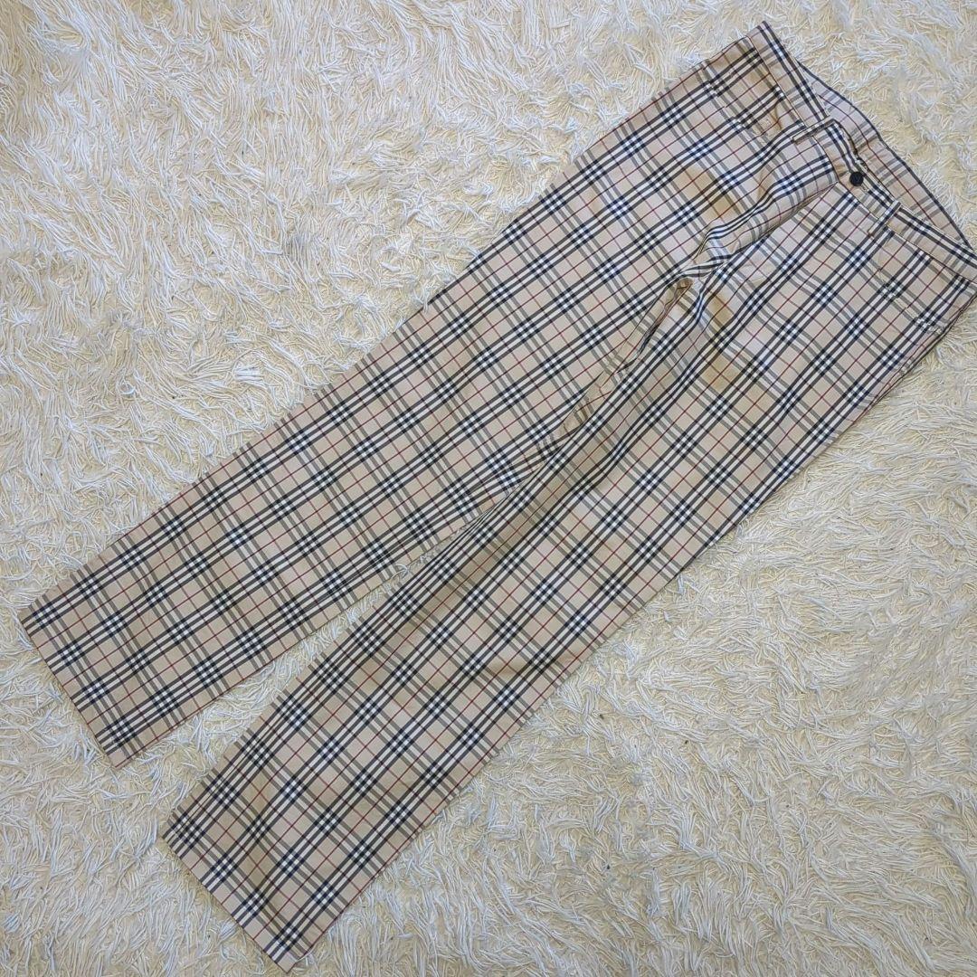 美品　バーバリーブラックレーベル　パンツ　ノバチェック　76