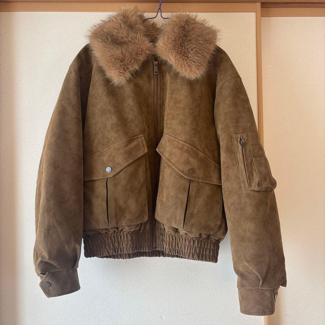 SLY WASHED PUFFER ブルゾン ブラウンカラー