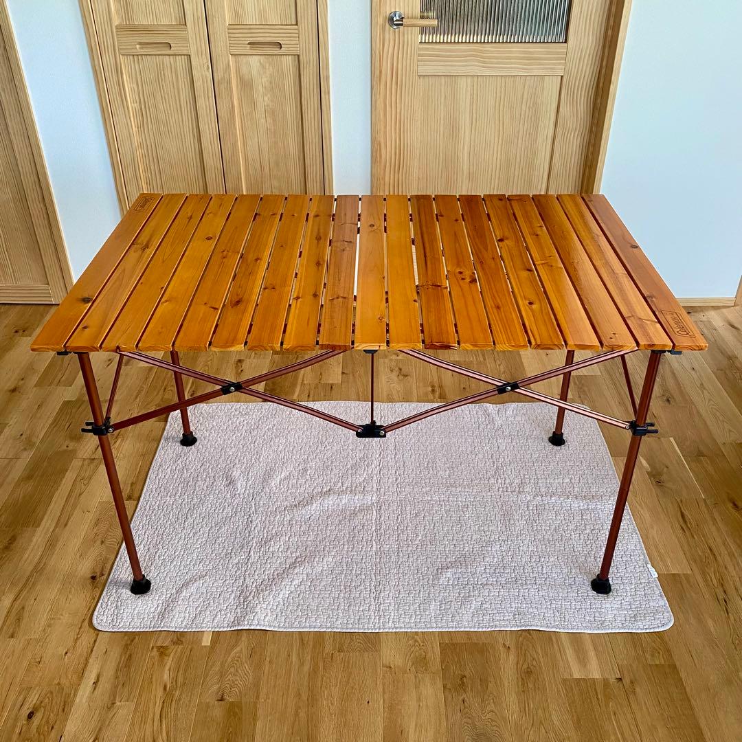 Coleman ナチュラルウッドロールテーブル