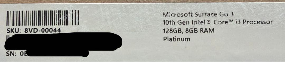 K*ウ様 【希少】Surface Go3 Core i3 8GB SSD128G