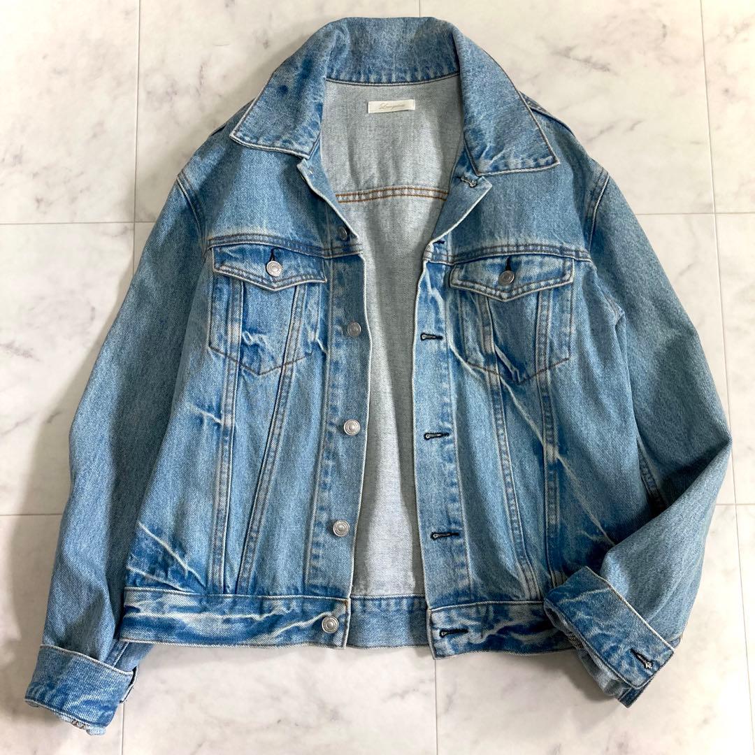 ラウンジドレス 23SS デニムジャケット オーバーサイズ ライトブルー