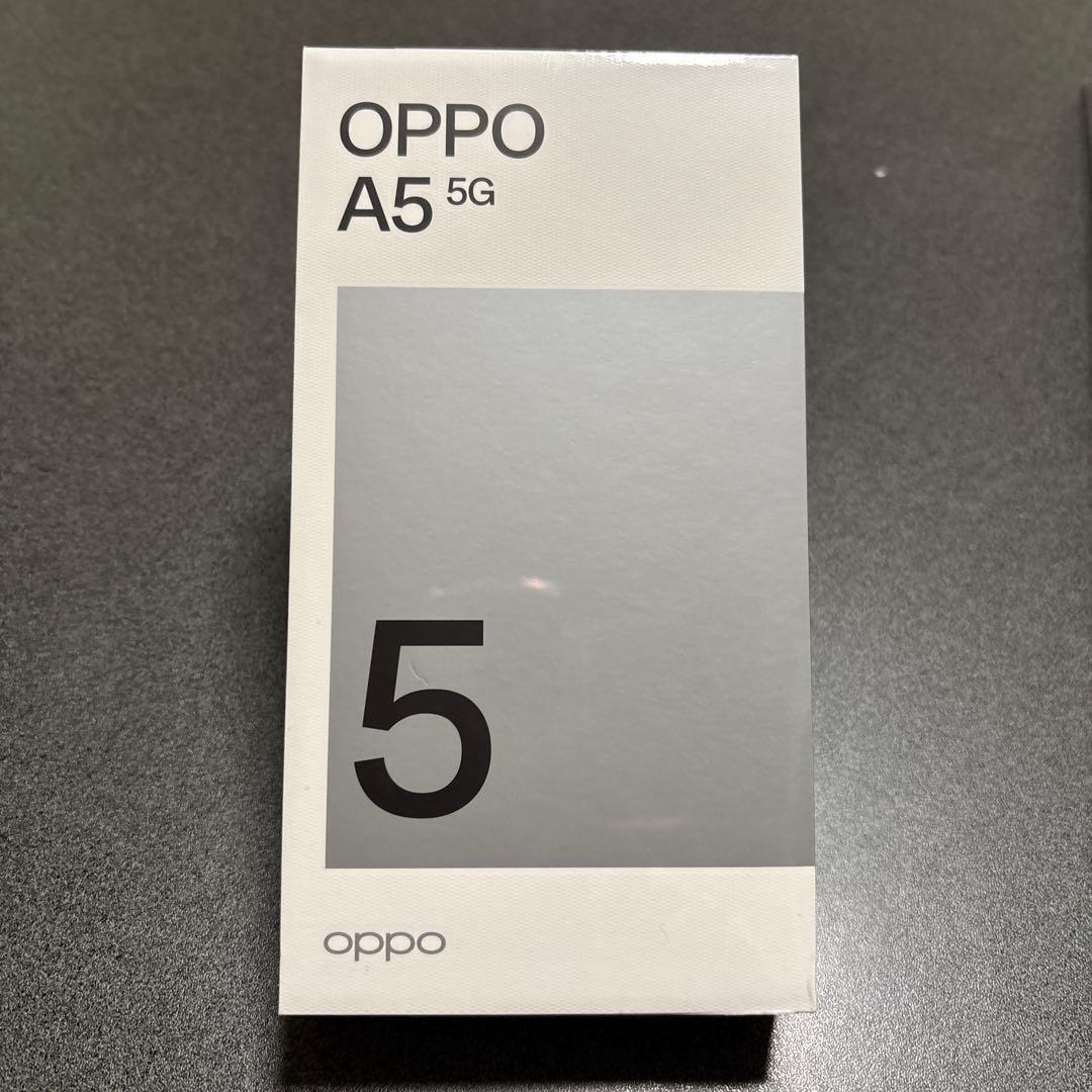 ②新品未開封 OPPO A5 5G 128GB ホワイト　SIM フリー