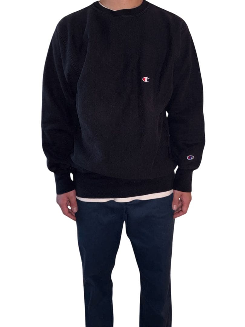 CHAMPION リバースウィーブ　90s ブラック
