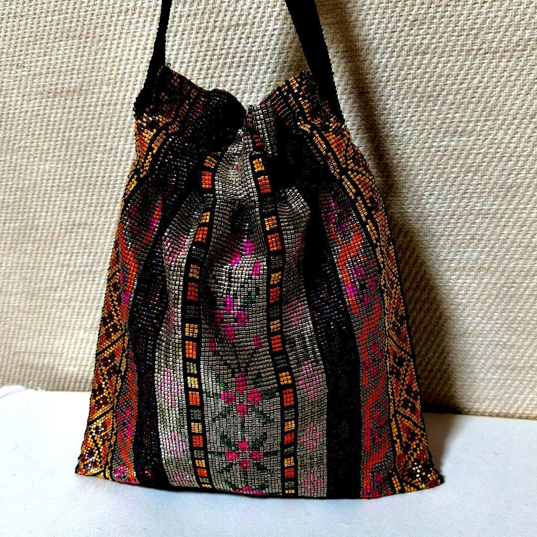ビーズ 手織り バッグ 新品未使用 パーティ用 ハンドメイド 9-20