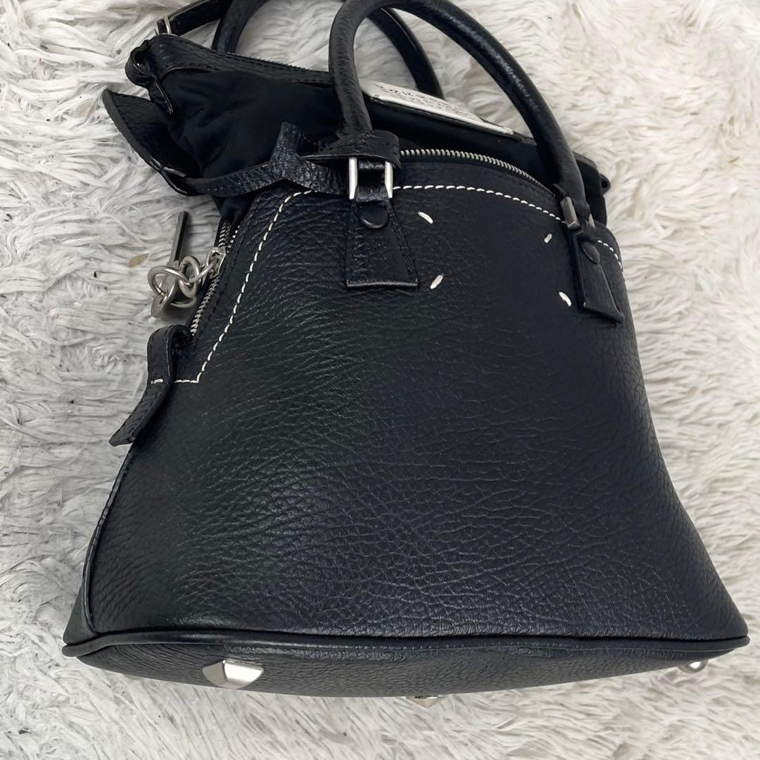 美品 メゾンマルジェラ レザー 2WAY ショルダーバッグ 5ac ブラック