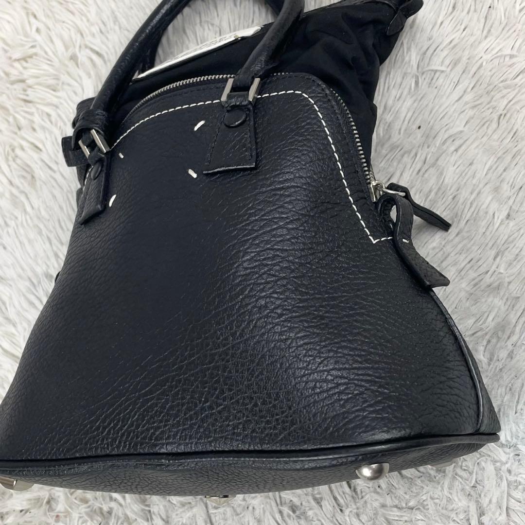 美品 メゾンマルジェラ レザー 2WAY ショルダーバッグ 5ac ブラック