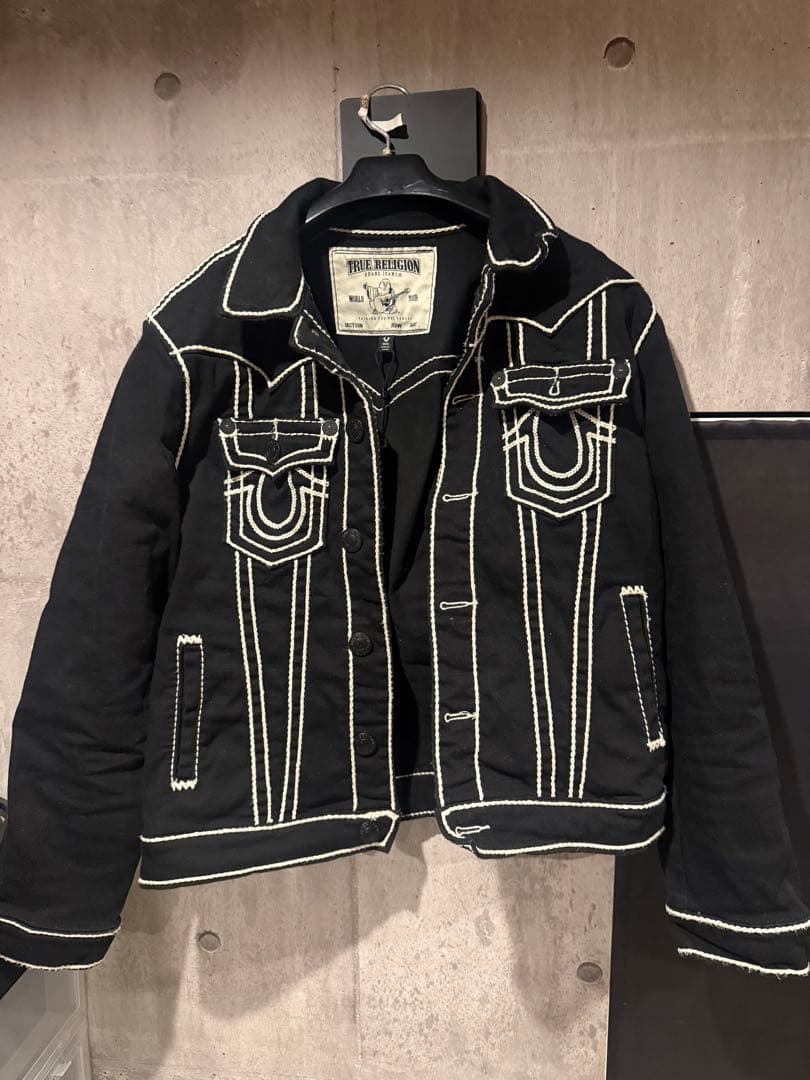 TRUE RELIGION ブラックデニムジャケット