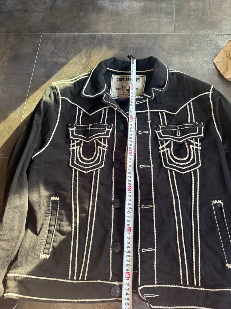 TRUE RELIGION ブラックデニムジャケット