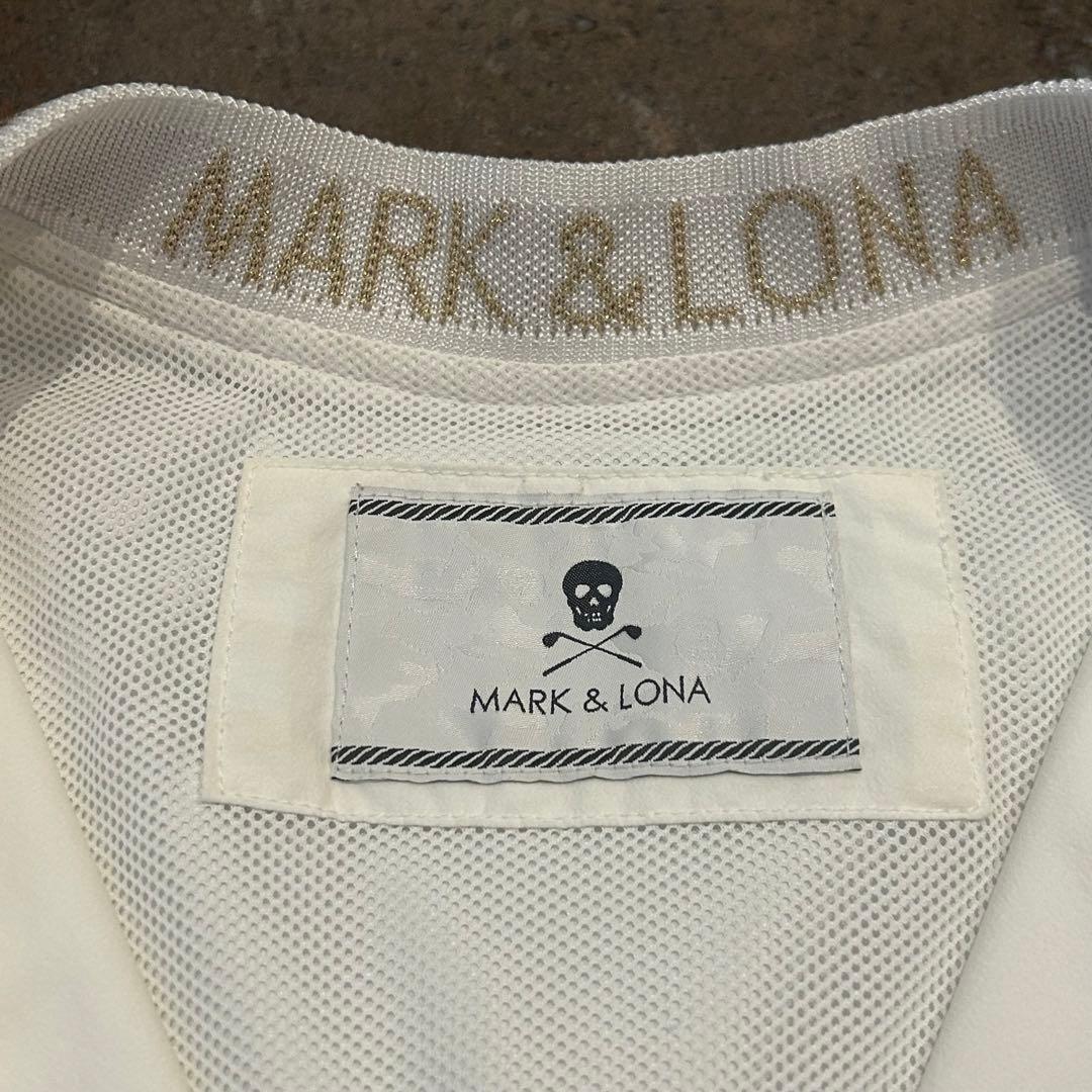 MARK & LONA 半袖　ハーフジップ　ホワイト レディースM ゴルフ