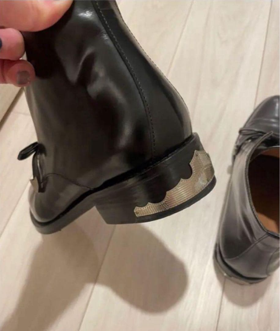 【TOGA PULLA】ウエスタンバックルリボン ショートレザーブーツ 38