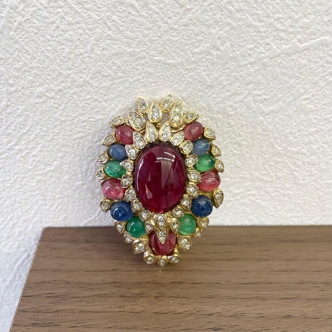 【VOGUEBIJOUX】brooch ヴォーグビジューブローチ カラーストーン