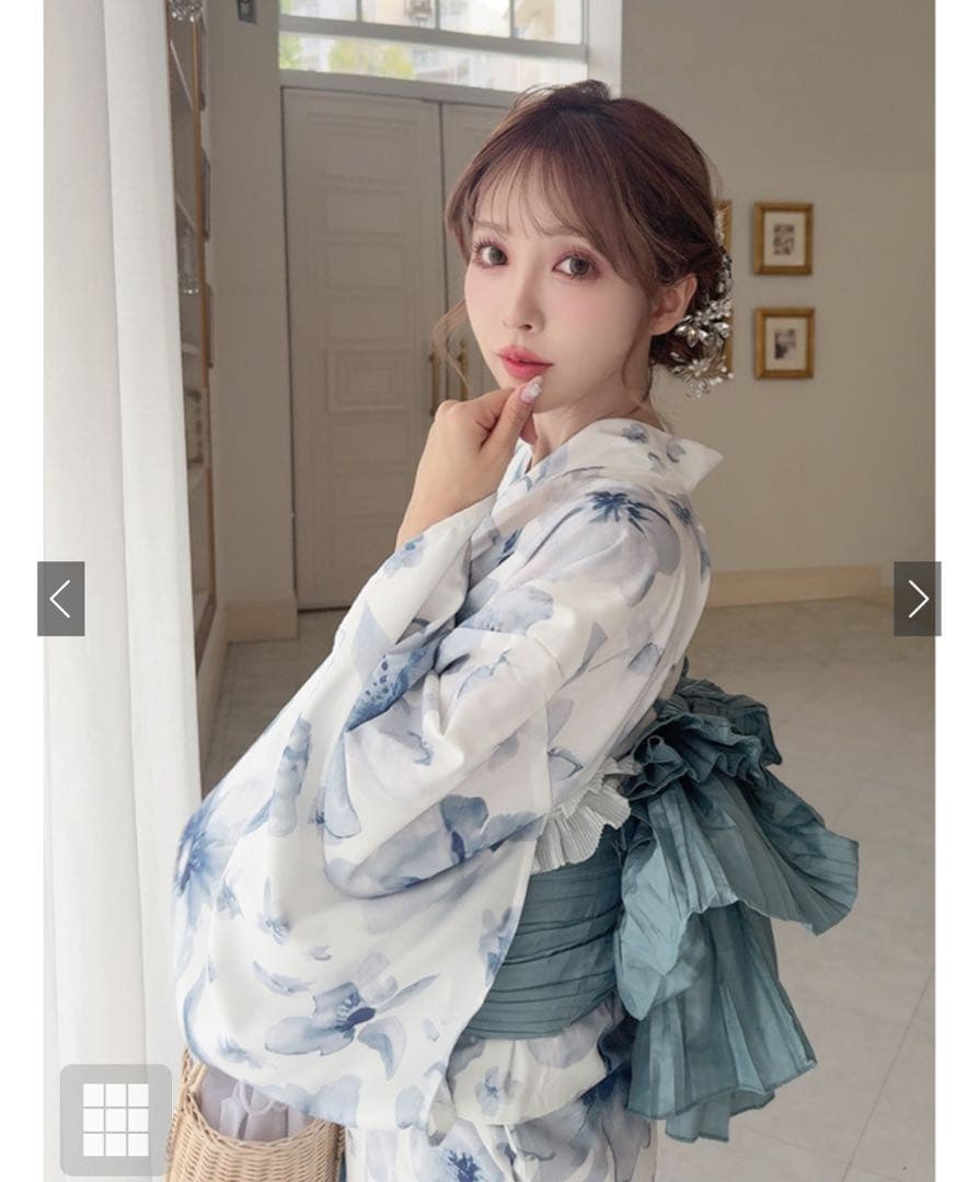 GRL グレイル 浴衣 2Way水彩花柄浴衣セット[fy027] ショート丈