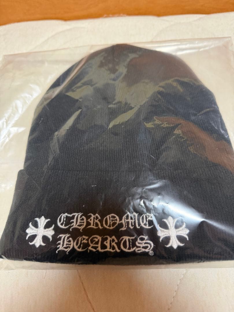 【明日正午まで】CHROME HEARTS新品 ロゴ刺繍 ニットキャップ