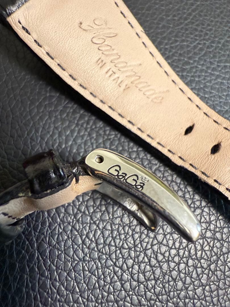 新品同様 GaGa MILANO　48MM　　レザー　ストラップ　替えベルト