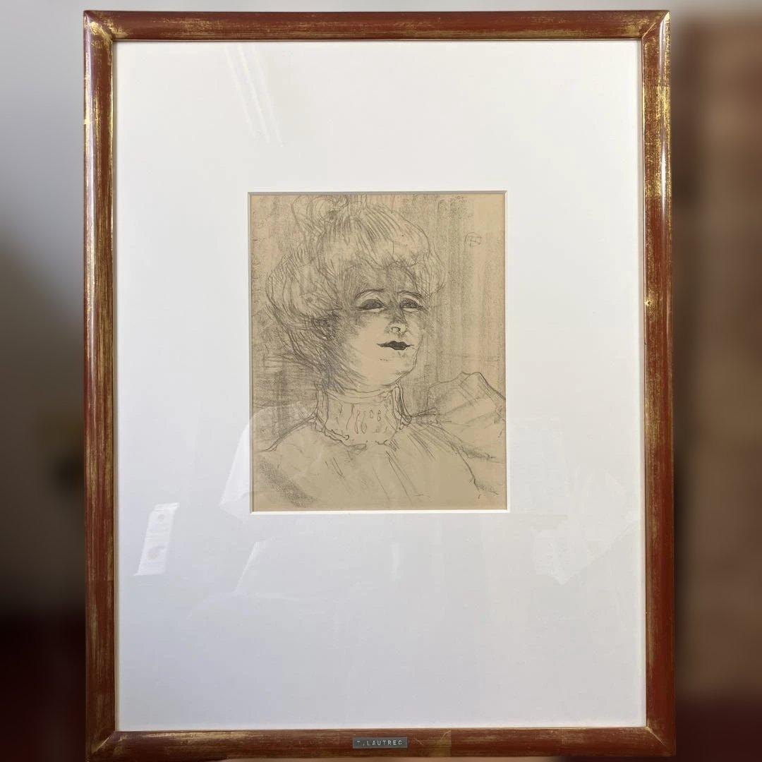 リトグラフ　アンリ•ド•トゥルーズ=ロートレック　「マリー•ルイーズ•マルシー」