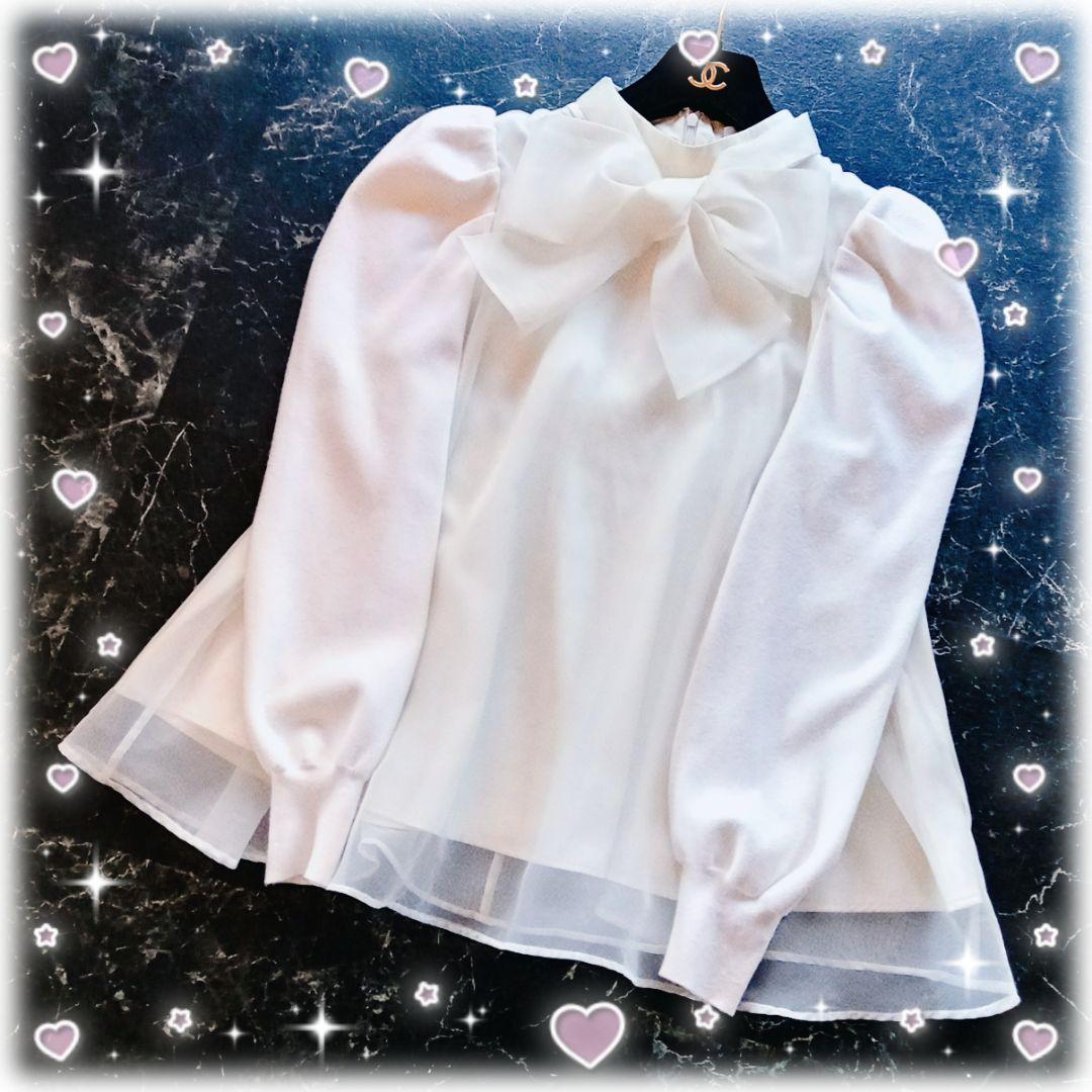 CELFORD セルフォード ニットコンビオーガンジーブラウス