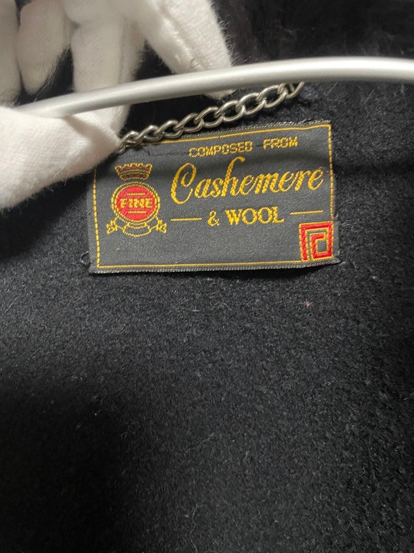 ファー付き カシミヤ混 ウール ポンチョ / ケープ