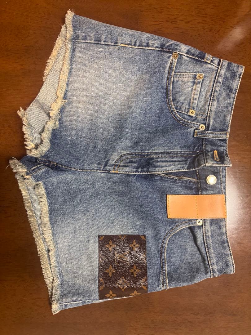 【美品】LOUIS VUITTON ルイヴィトン デニムショートパンツ 34