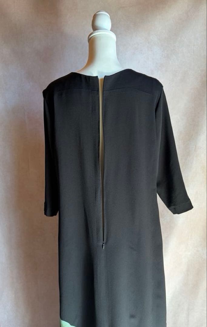 着物リメイク　黒留袖　ロングワンピース　作家物　鶴