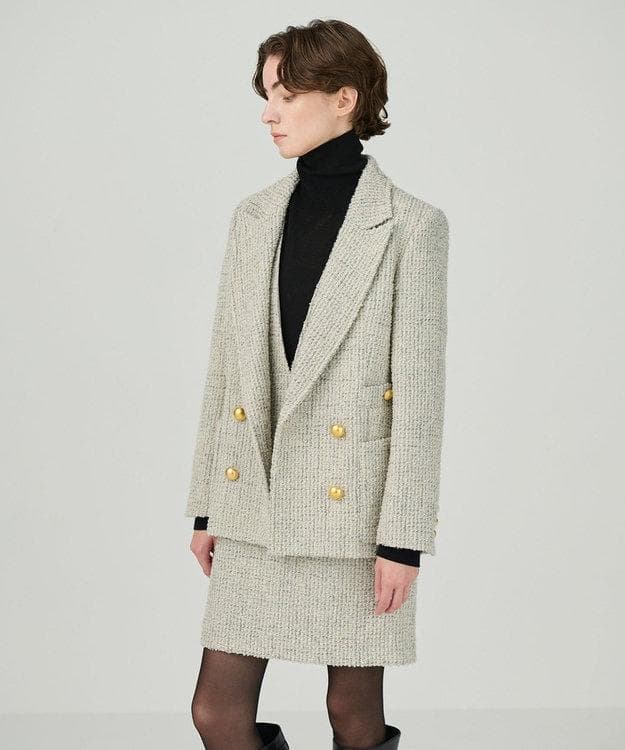 GRACE CONTINENTAL ラメループツイードジャケット