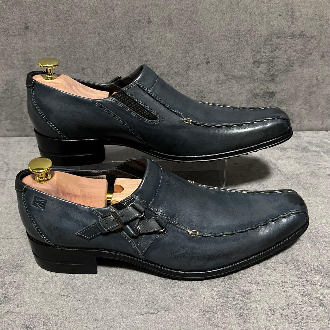 新品　キャサリンハムネットロンドン　ドレスシューズ　ネイビー　スワール　2286