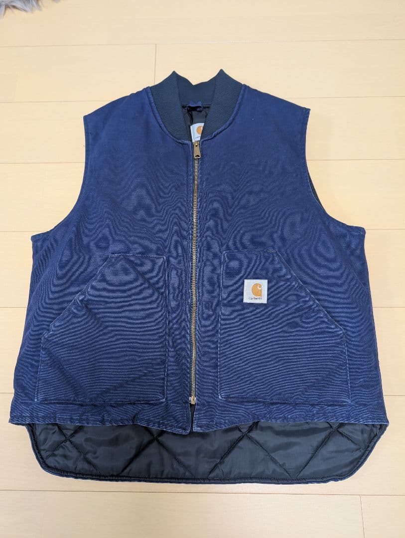 超スペシャル 90s ヴィンテージ カーハート ベスト XL ネイビーブルー