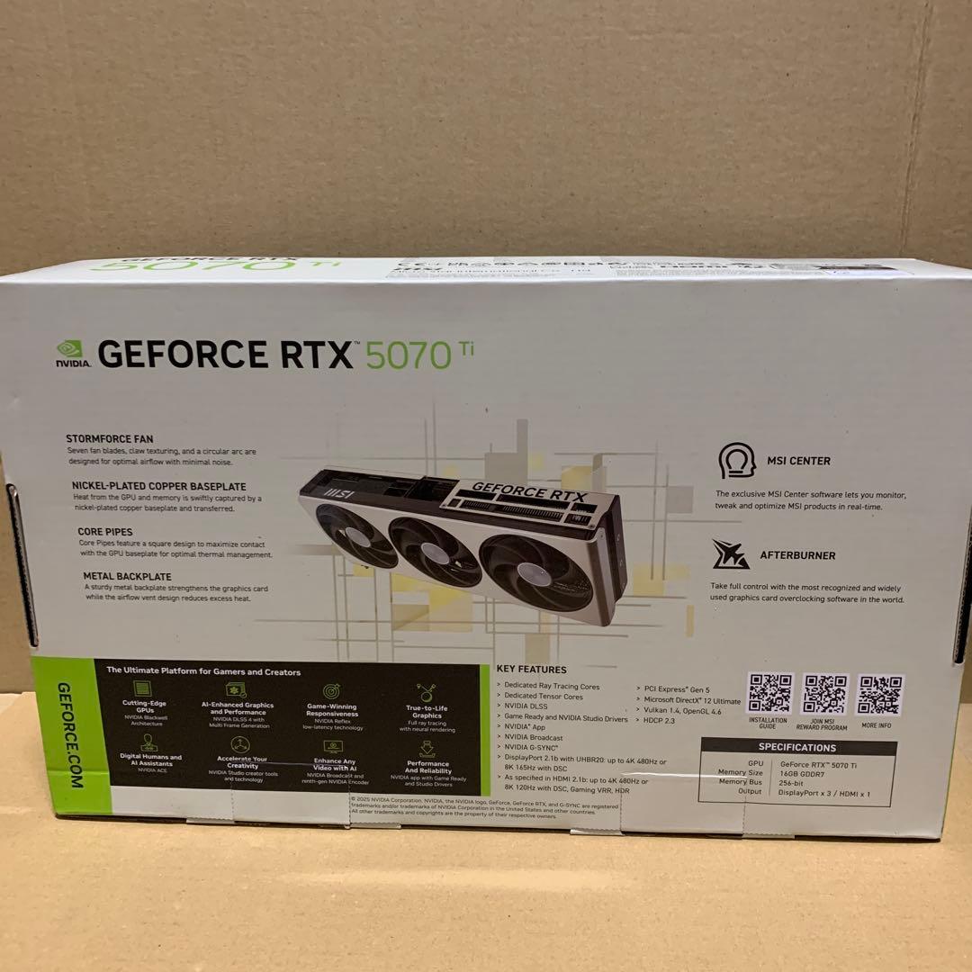 新品　GeForce RTX 5070 Ti 16G INSPIRE 3X OC