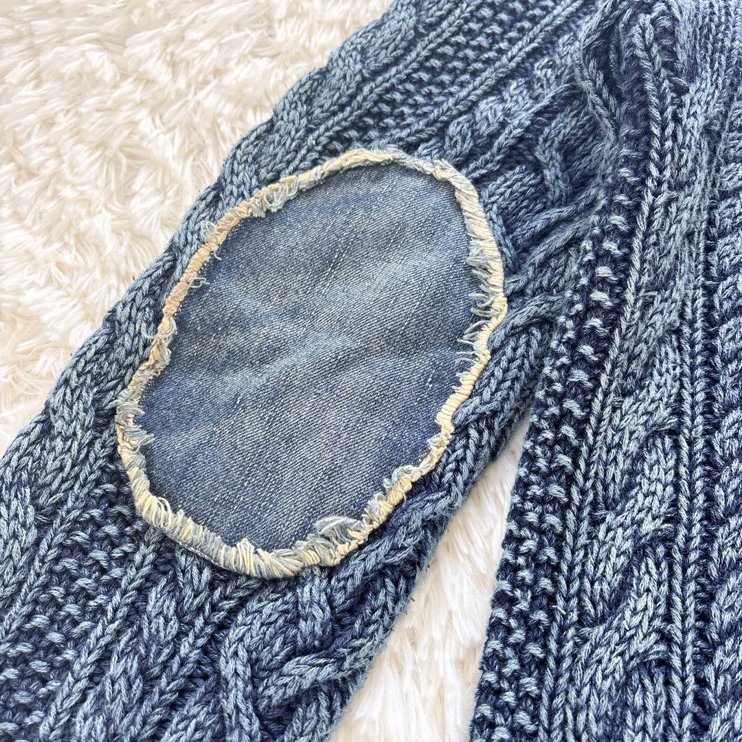 デニムアンドサプライ　ラルフローレン　ケーブルニット　メンズ　L 美品　セーター