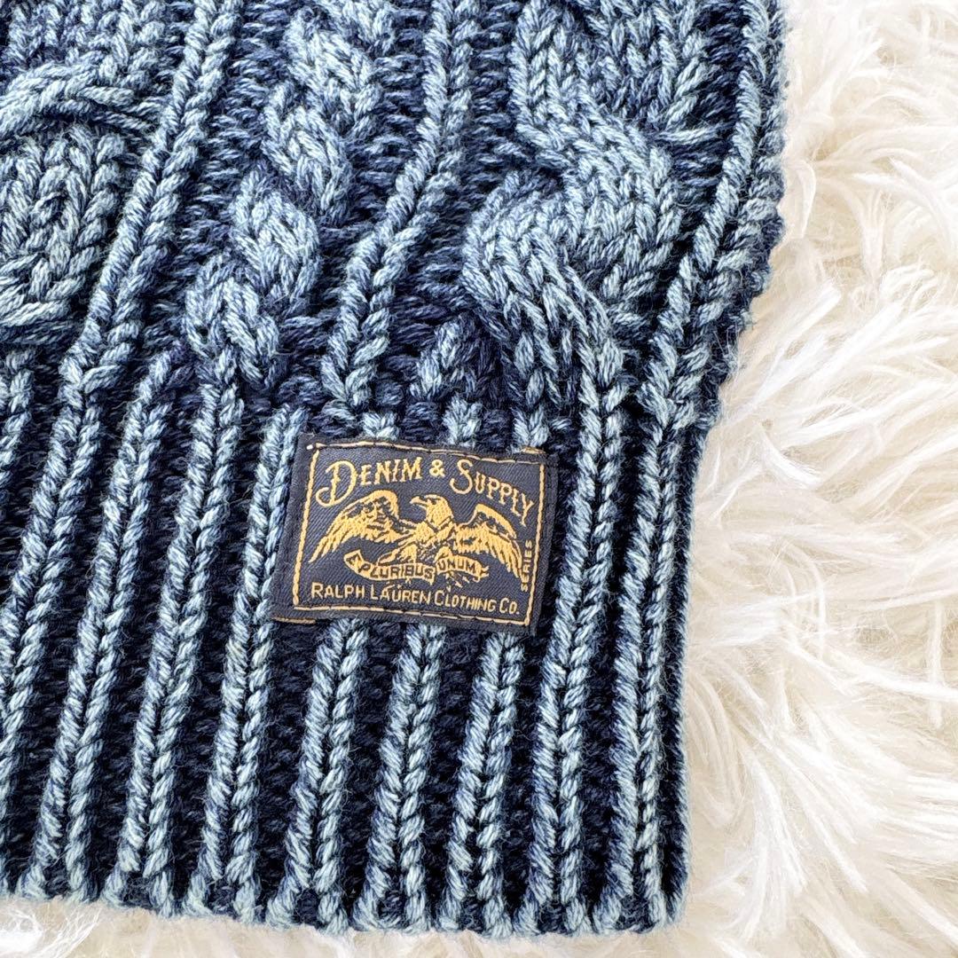 デニムアンドサプライ　ラルフローレン　ケーブルニット　メンズ　L 美品　セーター