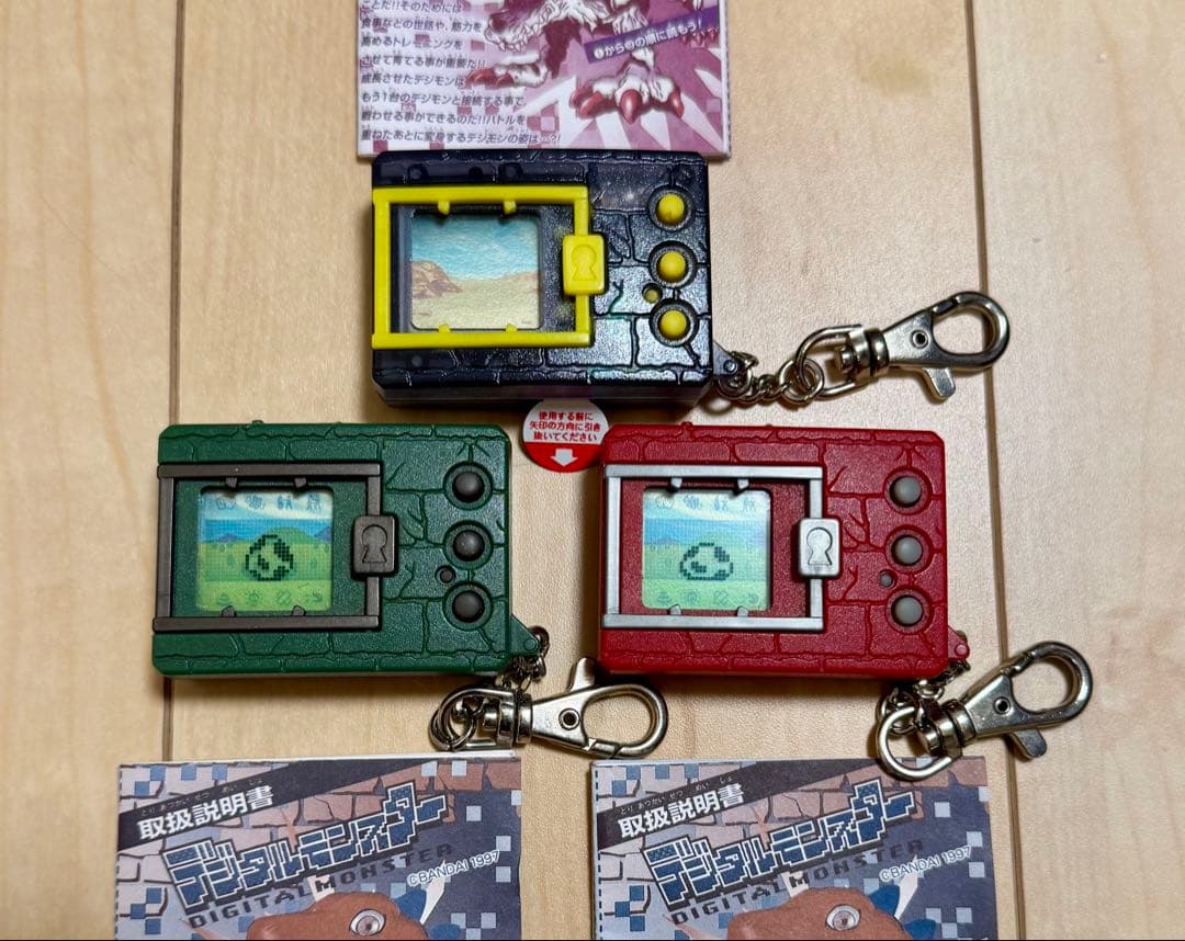 し*も様 【動作確認済】デジモンver1,2 【3点セット】説明書、電池付き