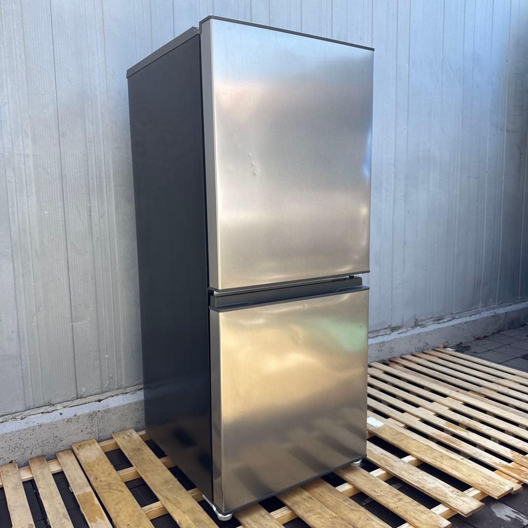 AQUA 2023年製 2ドア冷蔵庫 スタイリッシュシルバー 135L 495m