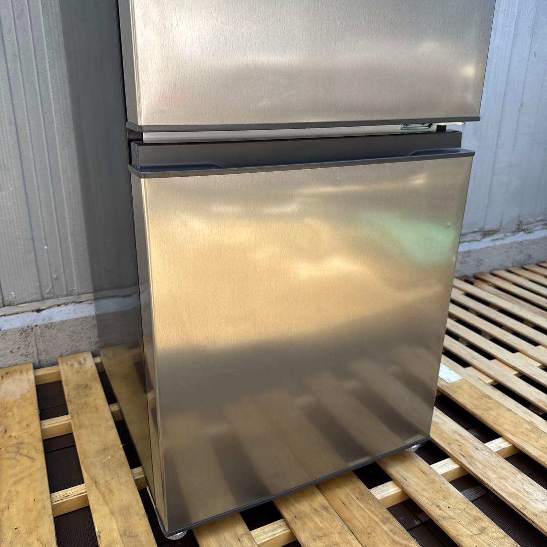 AQUA 2023年製 2ドア冷蔵庫 スタイリッシュシルバー 135L 495m