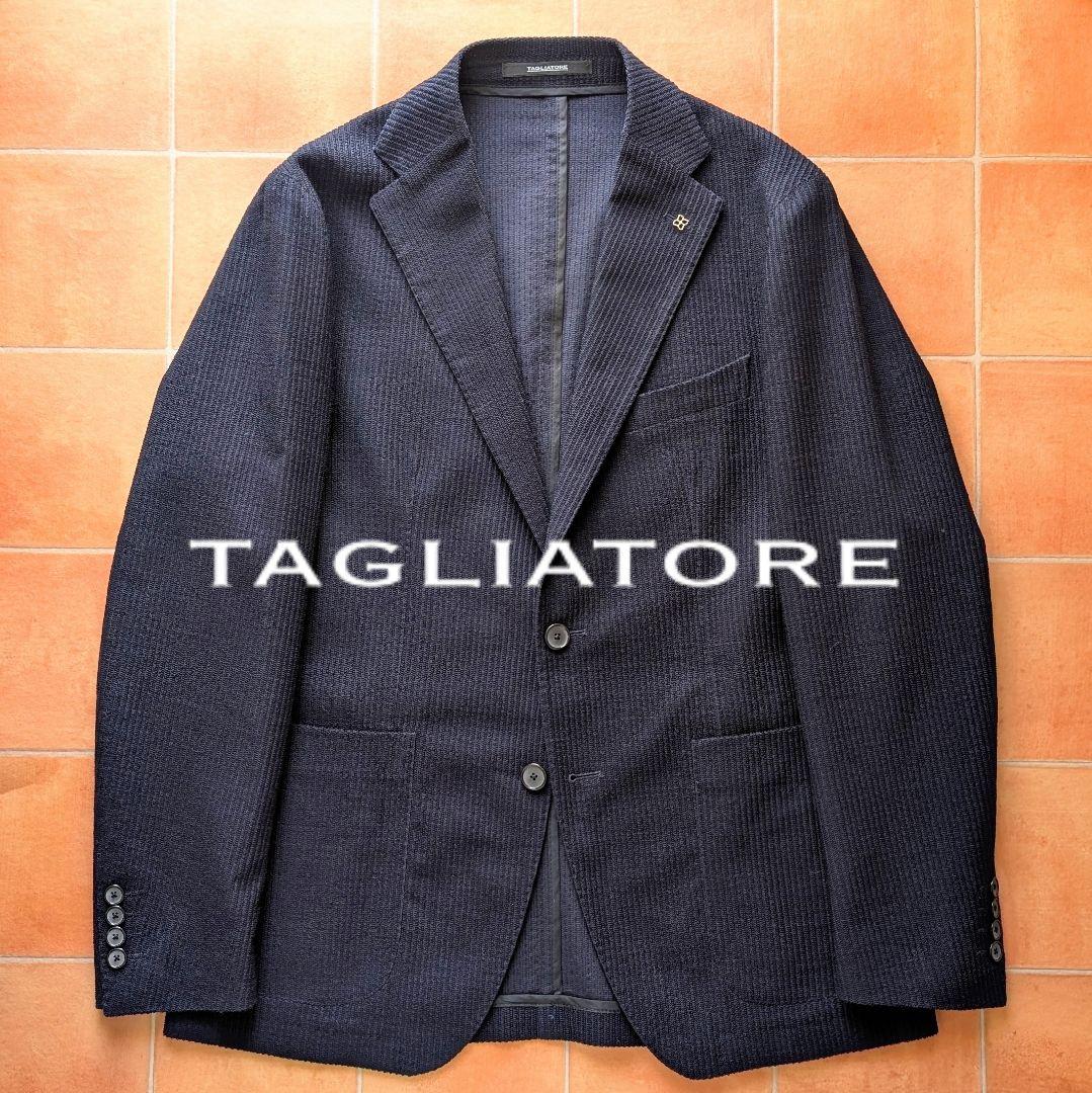 【近年モデル】TAGLIATORE Dakar ネイビー ジャケット 46サイズ