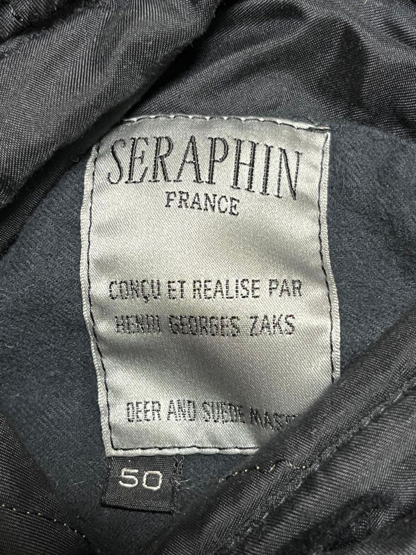 【フランス製】 SERAPHIN レザー モッズコート 50 90's