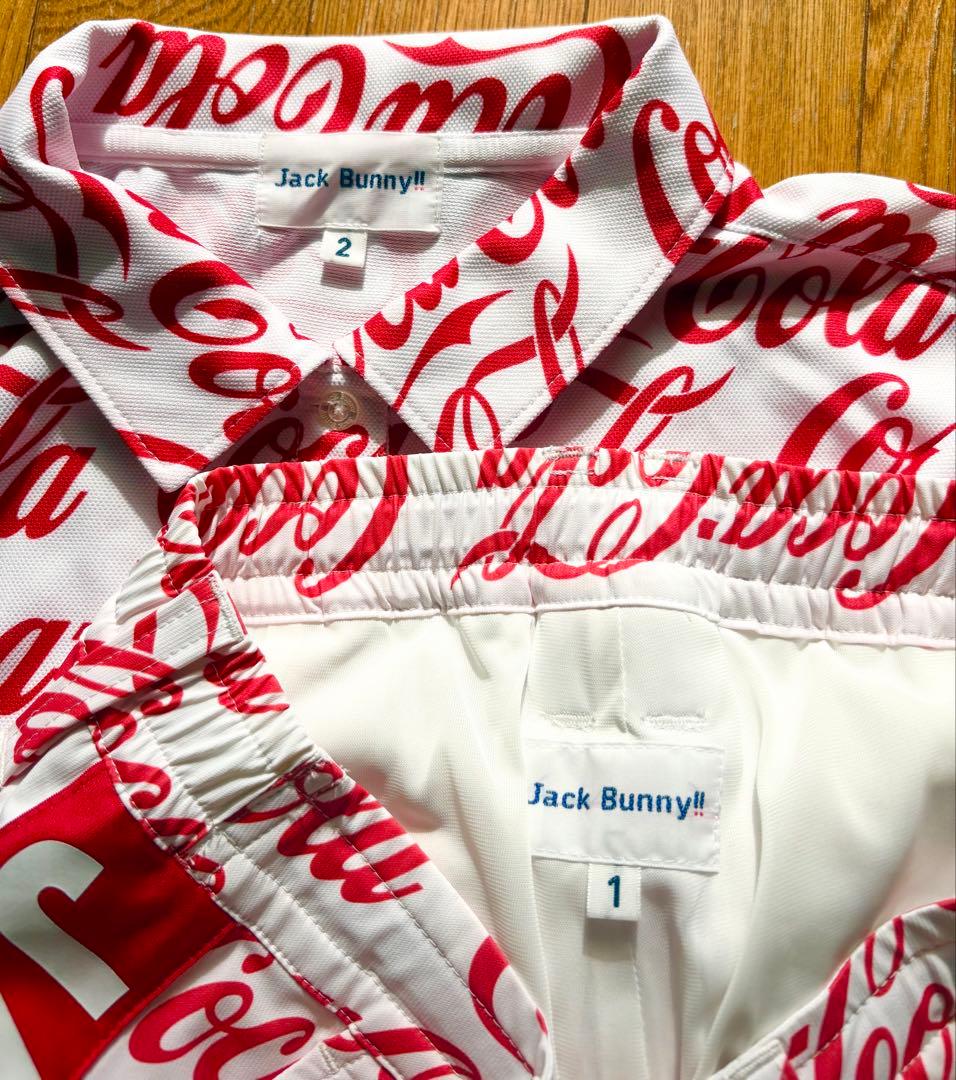 ★美品&激安 ジャックバニーコカコーラ半袖ゴルフウェアセットアップ★