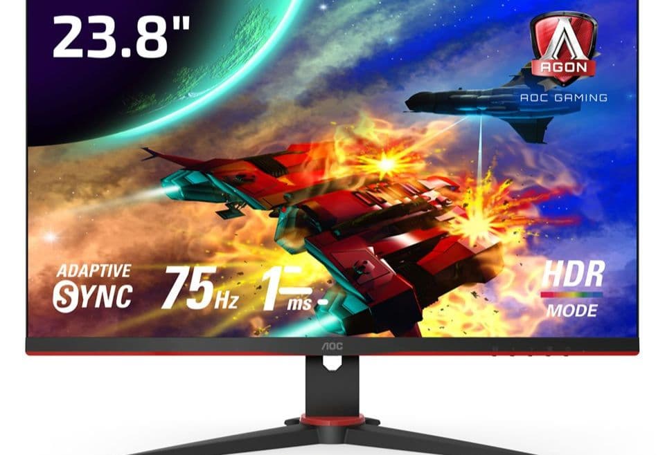 AOC　ゲーミングモニター ブラック & レッド [23.8型 /フルHD