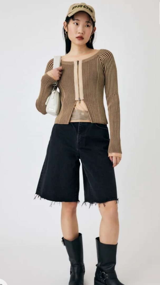 moussy WIDE DENIM SHORT パンツ