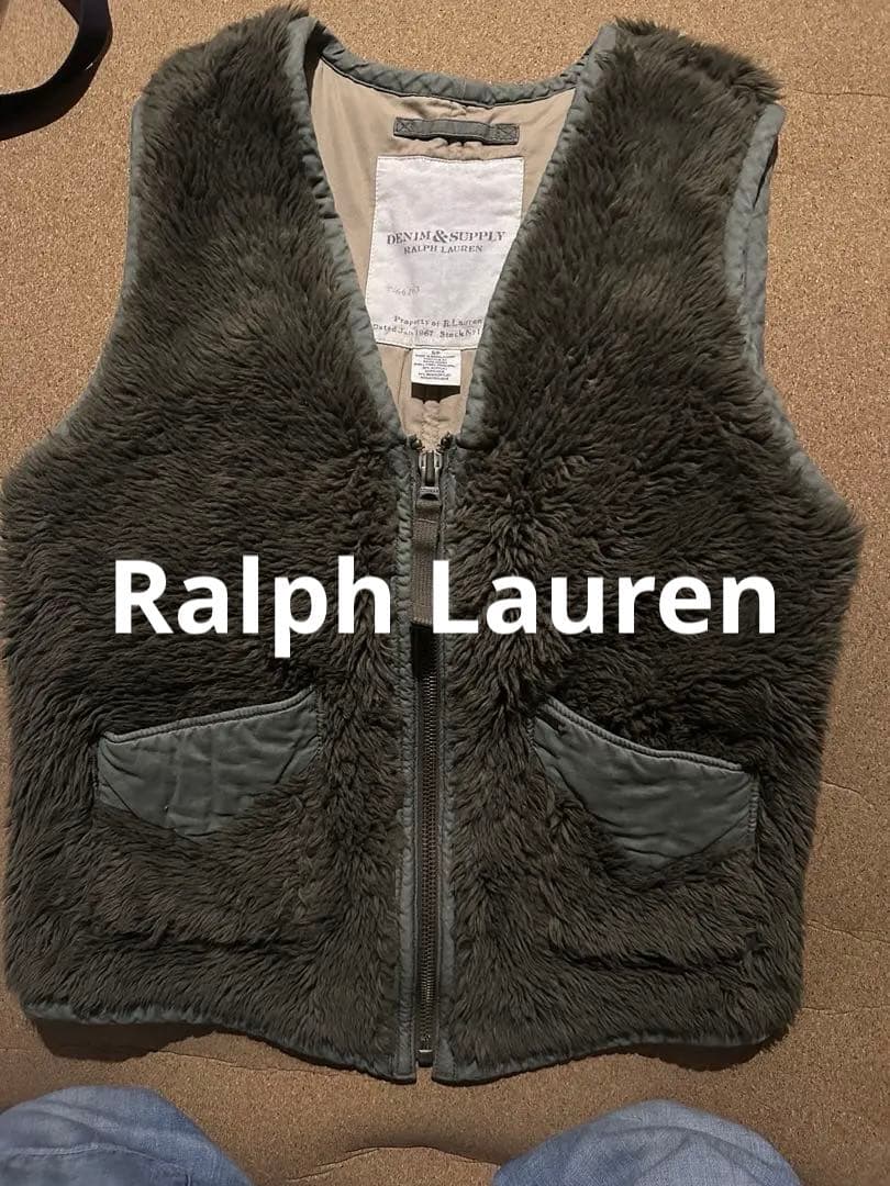 RALPH LAUREN ミリタリー　ファーベスト　ラルフローレン