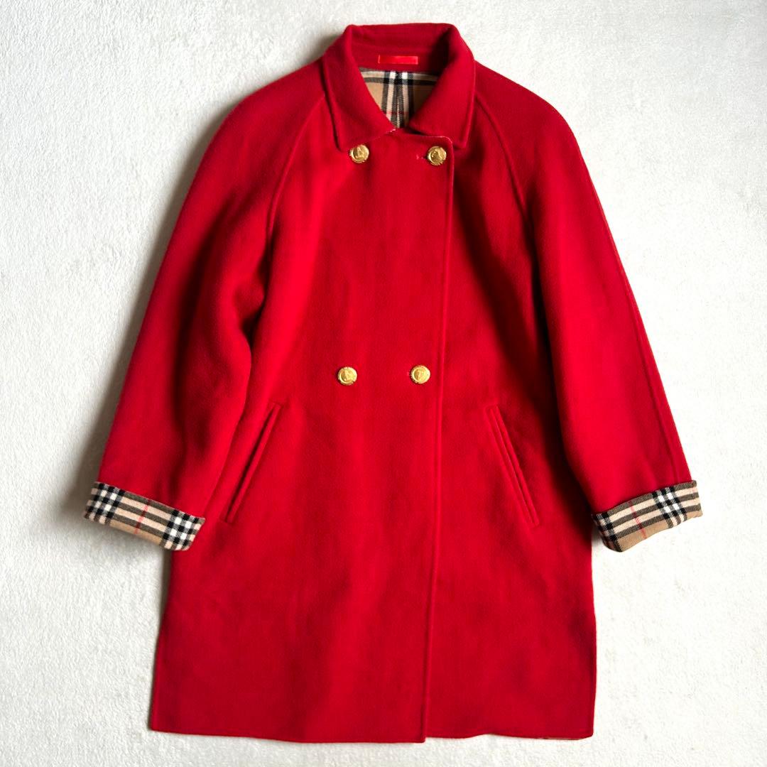 Burberrys ピーコート カシミア混 レッド ビンテージ 9号