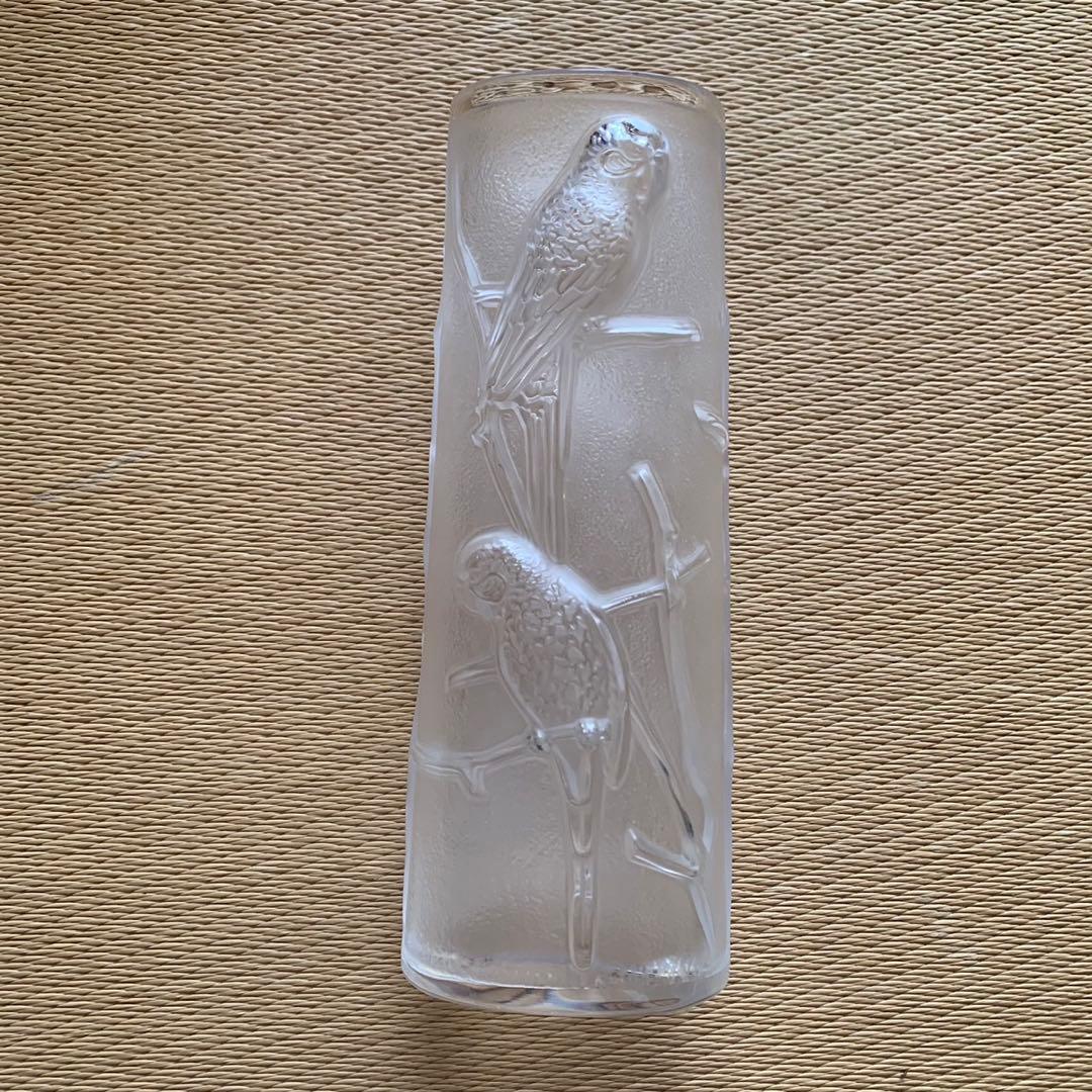 美品 ラリック LUNE リュヌ 鳥 フラワーベース 花瓶