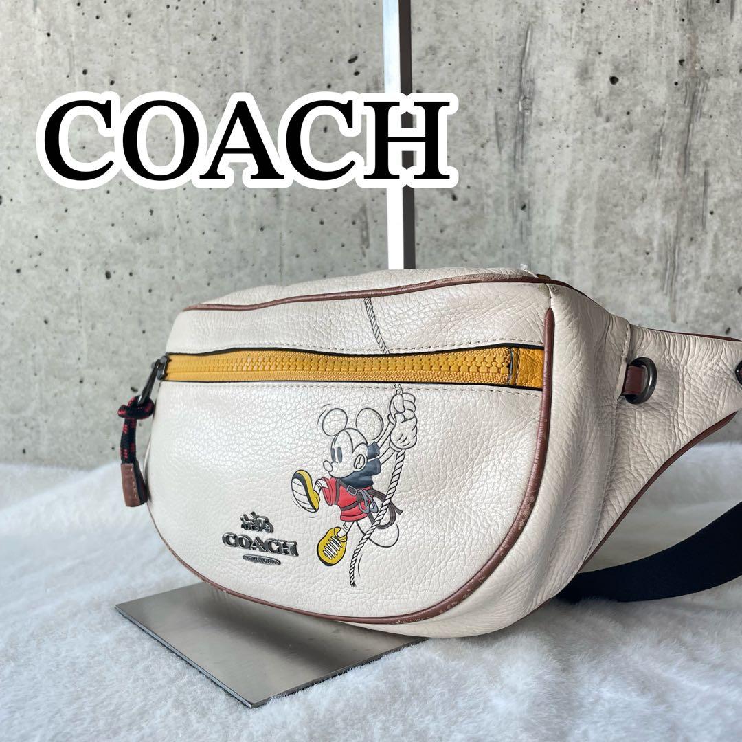 COACH ディズニー ミッキーマウス ボディバッグ ウエストバッグ