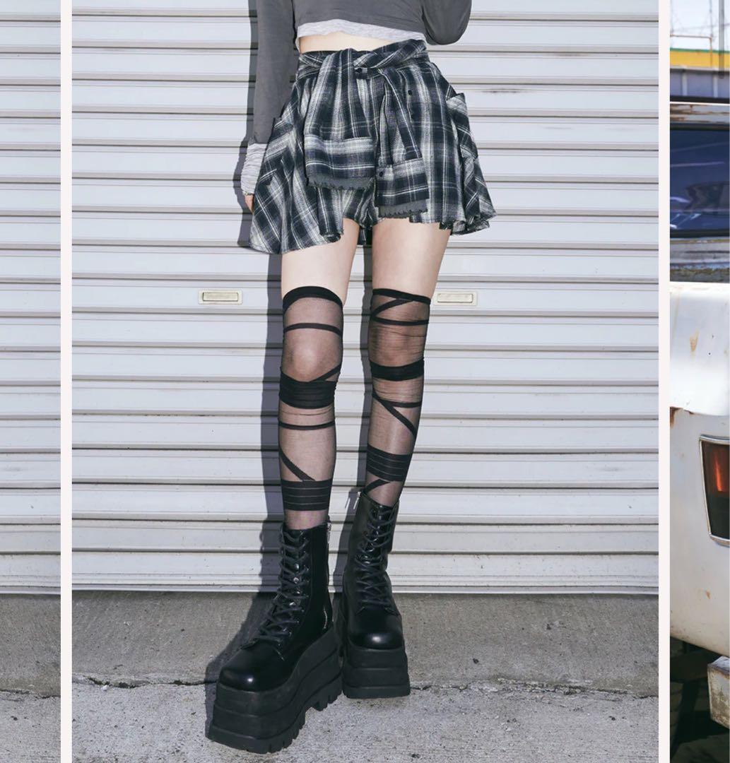 新品・未開封♡Darich♡レイヤードチェックショートパンツ (Freeサイズ)